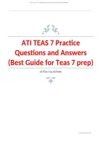 ATI TEAS 7 Practice Questions & Answers Test Bank &vert; Full Science&comma; Math & Anatomy Study Guide