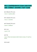 BICSI COMPREHENSIVE EXAM QUESTIONS&NewLine;AND CORRECT ANSWERS STUDY GUIDE&NewLine;
