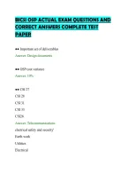 BICSI OSP ACTUAL EXAM QUESTIONS AND&NewLine;CORRECT ANSWERS COMPLETE TEST&NewLine;PAPER&NewLine;