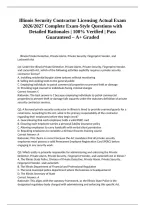Illinois Security Contractor Licensing Actual Exam 2026&sol;2027 Complete Exam-Style Questions with Detailed Rationales &vert; 100&percnt; Verified &vert; Pass Guaranteed &ndash; A&plus; Graded
