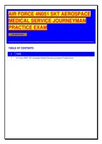 AIR FORCE 4N051 SKT AEROSPACE &NewLine;MEDICAL SERVICE JOURNEYMAN &NewLine;PRACTICE EXAM