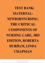 Test Bank For Maternal-Newborn Nursing&colon; The Critical Components of Nursing Care 3rd Edition &vert; Roberta Durham & Linda Chapman &vert; ISBN 9780803666542 &vert; Chapters 1-19