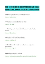 BIO 117 HONDROS COMPREHENSIVE EXAM&NewLine;QUESTIONS AND SOLUTIONS STUDY GUIDE&NewLine;