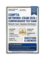 CompTIA Network&plus; Exam 2026 &vert; Comprehensive Test Bank &vert; Questions And Answers