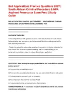 Bail Applications Practice Questions 2027 &vert; South African Criminal Procedure & NPA Aspirant Prosecutor Exam Prep &vert; Study Guide