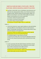 MARYVILLE NURS 663 EXAM 1 STUDY GUIDE &vert; PRACTICE &NewLine;QUESTIONS&comma; VERIFIED ANSWERS & COMPLETE SOLUTIONS 
