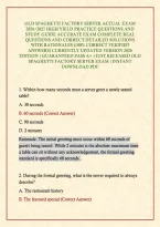 OLD SPAGHETTI FACTORY SERVER ACTUAL EXAM 2026&sol;2027 HIGH YIELD PRACTICE QUESTIONS AND STUDY GUIDE ACCURATE EXAM COMPLETE REAL QUESTIONS AND CORRECT DETAILED SOLUTIONS WITH RATIONALES &lpar;100&percnt; CORRECT VERIFIED ANSWERS&rpar; CURRENTLY UPDATED VERSION 2026 EDITION &vert;G