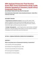 NPA Aspirant Prosecutor Final Practice Exam 2027 &vert; Entry Examination Study Guide&comma; Practice Questions & Answers &vert; South Africa Prosecutor Exam Prep