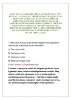 SW650 SOCIAL WORK RESEARCH METHODS EXAM TEST BANK ACTUAL 2026 &sol;2027 PREMIUM PRACTICE QUESTIONS AND STUDY GUIDE ACCURATE EXAM COMPLETE APPROVED QUESTIONS AND CORRECT DETAILED ANSWERS WITH RATIONALES &lpar;100&percnt; CORRECT VERIFIED SOLUTIONS&rpar; CURRENTLY UPDATED VERSI