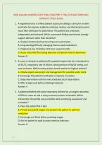NEW ZEALAND NURSING STATE FINAL EXAM PREP &vert; PRACTICE QUESTIONS AND &NewLine;COMPLETE STUDY GUIDE
