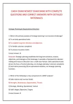 CAIB 4 EXAM NEWEST EXAM BANK WITH COMPLETE &NewLine;QUESTIONS AND CORRECT ANSWERS WITH DETAILED &NewLine;RATIONALES