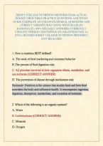 JERSEY COLLEGE NUTRITION MIDTERM EXAM ACTUAL 2026&sol;2027 HIGH YIELD PRACTICE QUESTIONS AND STUDY GUIDE COMPLETE ACCURATE EXAM REAL QUESTIONS AND CORRECT VERIFIED SOLUTIONS WITH DETAILED RATIONALES &lpar;100&percnt; RELIABLE ANSWERS&rpar; CURRENTLY UPDATED VERSION 2026 EDITI