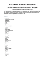 ADULT MEDICAL-SURGICAL NURSING&NewLine;700-QUESTION INTERACTIVE-STYLE PRACTICE TEST BANK&NewLine;
