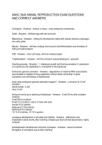 ANSC 3040 ANIMAL REPRODUCTION EXAM QUESTIONS AND CORRECT ANSWERS