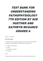 Test Bank for Understanding Pathophysiology 7th Edition by Sue Huether & Kathryn McCance 2026&sol;2027 &vert; Study Guide&comma; Practice Questions & Answers&comma; Exam Review