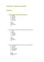 Test Bank for Principles of Anatomy and Physiology 12th Edition by Tortora & Derrickson &vert; Complete Exam Prep