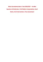 Relias Dysrhythmia Basic A Test 2026&sol;2027 &ndash; Verified &NewLine;Questions & Rationales &vert; ECG Rhythm Interpretation&comma; Heart &NewLine;Blocks&comma; ACLS Interventions &vert; Pass Guaranteed 