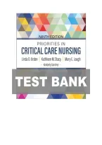 Test Bank for Priorities in Critical Care Nursing 9th Edition by Linda D&period; Urden&comma; Kathleen M&period; Stacy & Mary E&period; Lough &vert; Chapters 1-17 &vert; 2026