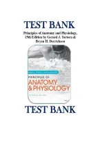 Test Bank for Principles of Anatomy and Physiology 15th Edition by Gerard J&period; Tortora & Bryan H&period; Derrickson &vert; Chapters 1-29 &vert; ISBN 978-1119400066