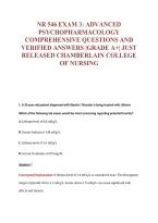 NR 546 EXAM Bundle &vert; Update Questions with complete and Verified solutions&period;