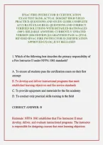 IFSAC FIRE INSTRUCTOR II CERTIFICATION &NewLine;EXAM TEST BANK ACTUAL 2026&sol;2027 HIGH YIELD PRACTICE QUESTIONS AND STUDY GUIDE COMPLETE ACCURATE EXAM REAL QUESTIONS AND CORRECT VERIFIED SOLUTIONS WITH DETAILED RATIONALES &lpar;100&percnt; RELIABLE ANSWERS&rpar; CURRENTLY UPDATED