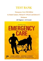 Test Bank for Emergency Care 15th Edition by Daniel Limmer&period; Questions with verified answers