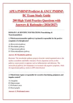APEA PMHNP Predictor & ANCC PMHNP-BC Exam Study Guide 2026&sol;2027 PDF &ndash; 200 High-Yield Practice Questions with Answers & Detailed Rationales &vert; Instant Download
