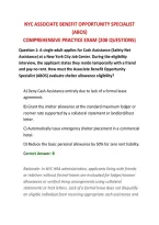 NYC Associate Benefit Opportunity Specialist Exam Practice Questions And Correct Answers &lpar;Verified Answers&rpar; Plus Rationales 2026 Q&A &vert; Instant Download Pdf