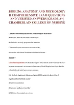 BIOS 256 EXAM Bundle &vert; Update Questions with complete and Verified solutions&period;