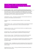 PSYC 1F90 UNIT 1 DEFINITIONS- BROCK UNIVERSITY Study Guide and Answers 2026&sol;2027&period;