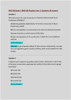 NSG 526 Exam 1&colon; NSG 526 Practice Exam 1&colon; 50 Verified Questions & Answers&colon;Latest Updated A&plus; Score Guide