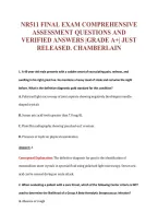 NR511 FINAL EXAM COMPREHENSIVE&NewLine;ASSESSMENT QUESTIONS AND&NewLine;VERIFIED ANSWERS &vert;GRADE A&plus;&vert; JUST&NewLine;RELEASED&period; CHAMBERLAIN