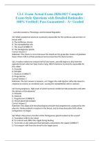 CLC Exam Actual Exam 2026&sol;2027 Complete Exam-Style Questions with Detailed Rationales &vert; 100&percnt; Verified &vert; Pass Guaranteed &ndash; A&plus; Graded