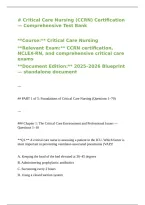 Critical Care Nursing CCRN Certification Comprehensive Test Bank Covering Cardiovascular Respiratory Neurological Renal Endocrine Hematological and Multisystem Disorders Hemodynamic Monitoring Mechanical Ventilation Shock Sepsis Pharmacology and Advanced 