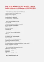 TEST BANK Biological Science &lpar;8TH ED&rpar;&comma; Freeman&comma; &NewLine;Quillin&comma; Allison&comma; et al &vert; All Chapters LATEST EDITION