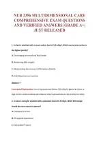 NUR 2356 EXAM Bundle &vert; Update Questions with complete and Verified solutions&period;