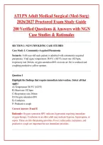 ATI PN Adult Medical Surgical &lpar;Med-Surg&rpar; 2026&sol;2027 Proctored Exam Study Guide PDF &ndash; 200 Verified Questions & Answers with NGN Case Studies & Detailed Rationales &vert; Instant Download