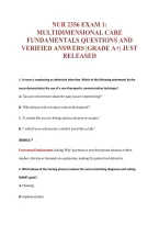 NUR 2356 EXAM Bundle &vert; Update Questions with complete and Verified solutions&period;