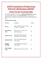 ATI RN Comprehensive Predictor Exam With NGN 2026&sol;2027 PDF &ndash; 180 Questions Exam Overview & Scoring Guide &vert; NCLEX-RN Readiness &vert; Instant Download&NewLine;&NewLine;Description&colon;
