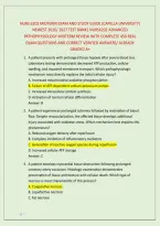 NURS 6202 MIDTERM EXAM AND STUDY GUIDE &lpar;CAPELLA UNIVERSITY&rpar; &NewLine;NEWEST 2026&sol; 2027 TEST BANK&vert; NURS6202 ADVANCED &NewLine;PATHOPHYSIOLOGY MIDTERM REVIEW WITH COMPLETE 450 REAL &NewLine;EXAM QUESTIONS AND CORRECT VERIFIED ANSWERS&sol; ALREADY &NewLine;GRADED A&plus; 