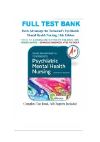 Davis Advantage Townsend&rsquo;s Psychiatric Mental Health Nursing 11th Edition&NewLine;Karyn I&period; Morgan Psychiatric Mental Health Nursing&NewLine;Psychiatric Mental Health Nursing Test Bank&NewLine;Townsend Nursing All Chapters Review