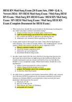 HESI RN Med-Surg Exam&NewLine;HESI RN Medical-Surgical Nursing&NewLine;HESI Med-Surg Exam Review&NewLine;HESI RN Med-Surg Practice Questions
