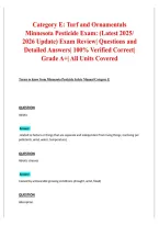 Minnesota Pesticide Safety Manual Category E&NewLine;Turf and Ornamentals Pesticide Exam&NewLine;Minnesota Pesticide Applicator Category E&NewLine;Pesticide Safety Exam Review