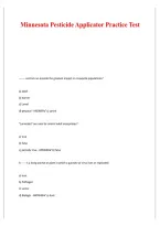 Minnesota Pesticide Applicator Practice Test&NewLine;MN Pesticide Applicator Exam&NewLine;Minnesota Pesticide Exam Review&NewLine;Pesticide Applicator Practice Questions