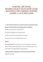 NURS 6521 EXAM Bundle &vert; Update Questions with complete and Verified solutions&period;