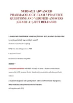 NURS 6521 EXAM Bundle &vert; Update Questions with complete and Verified solutions&period;
