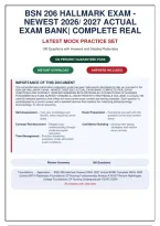 BSN 206 Hallmark Exam 2026&sol;2027&colon; 190 Questions with Verified Answers & Detailed Rationales &vert; Nursing Fundamentals Study Guide &lpar;Nightingale College&rpar;