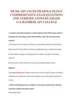 NR 566 ADVANCED PHARMACOLOGY&NewLine;COMPREHENSIVE EXAM QUESTIONS&NewLine;AND VERIFIED ANSWERS &vert;GRADE&NewLine;A&plus;&vert;CHAMBERLAIN COLLEGE