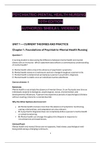 Psychiatric-Mental Health Nursing 10th Edition Practice Questions & MCQs 2026&ndash;2027