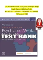 Test Bank For Varcarolis&rsquo; Essentials of Psychiatric Mental Health Nursing 5th Edition &vert; Chyllia D&period; Fosbre &vert; ISBN 9780323810302 &vert; Complete